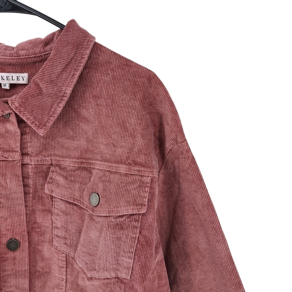 Blakely Women's Colbie Corduroy Frayed Hem Shaket - M - Picture 3 of 7